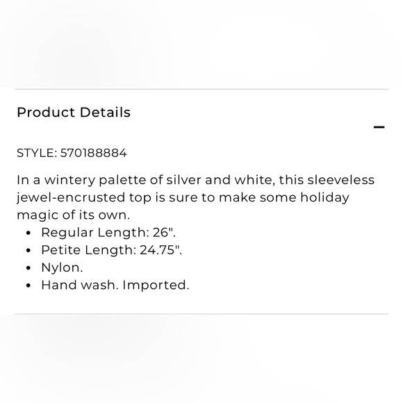 Chico’s Embellished Tank Champagne Color Size 2 /M/12 - Picture 4 of 11